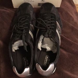 COACH Signature black on black suede sneakers